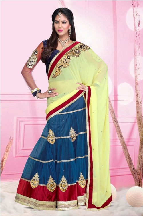 Matchless Embroidered Saree