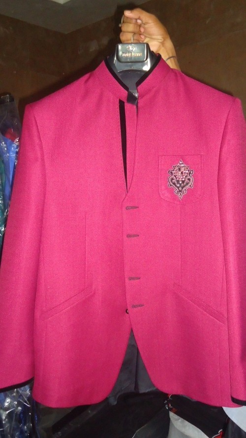 2js1421-00 - Polyester Blend Large Pink, Mandarin Collar | Stylish Design, Comfortable Fit, Durable Material, Elegant Look, Professional Style