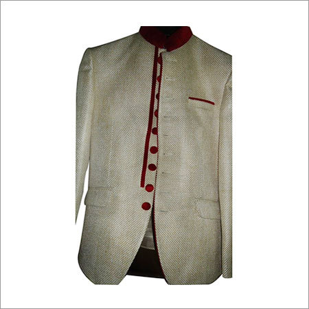 Wedding Dresses - Polyester, M-xxxl, Off-white | Button Closure, Mandarin Collar, Embroidered Pattern, Elegant Design, Comfortable Fit