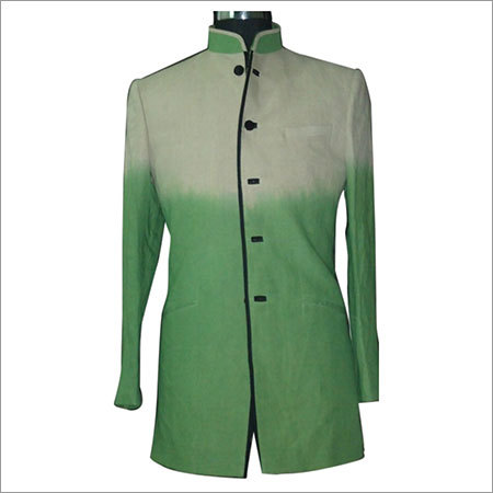 PARTY WEAR DRESS - Silk Blend, Multiple Sizes, Green Color, Knee-Length , Comfortable Fit, Elegant Design, Stylish Look, Mandarin Collar