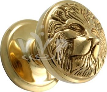 Brass Lion Head Door Knob