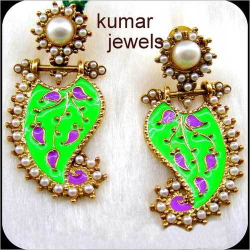 Neon Tribal Earring