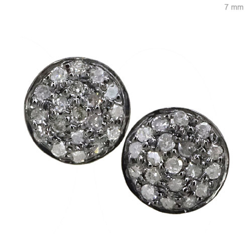 Pave Diamond Earrings Stud Jewelery