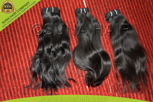 straight machine weft indian virgin human hair