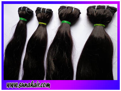 Silky straight brazilian 100% weft natural virgin human hair