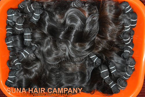 Natural silky straight machine weft remy virgin human hair