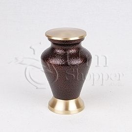 Glenwood Vintage Copper Brass Metal Token Cremation Urn