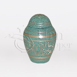 Green Design Brass Metal Token Cremation Urn