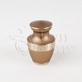 Lineas Rustic Bronze Brass Metal Token Cremation Urn
