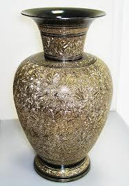 Antiques Carved Brass Vase