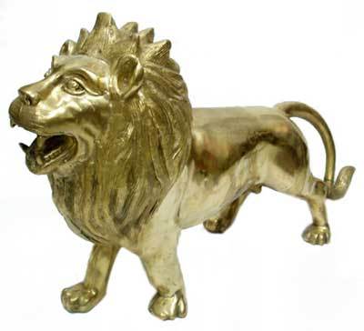 Brass Lion Figurine