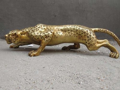 Leopard Brass Figure