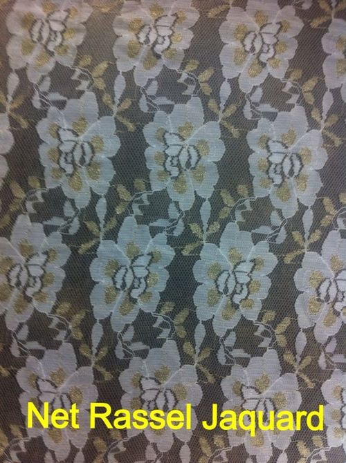 NET RASSEL JAQUARD fabric for saree