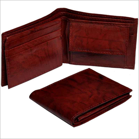 Glossy Reddish Brown Leather Wallet