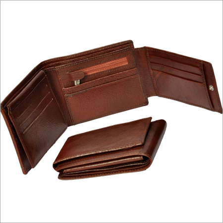Mens Trifold Leather Wallet