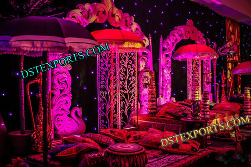 Wedding Peacock Mehandi Stage Set Wedding Peacock Mehandi Stage