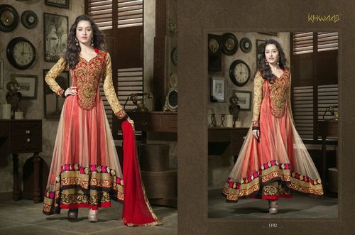 Heavy embroidery Anarkali Suits
