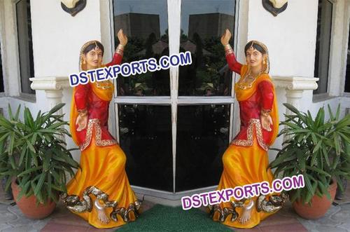 Welcome Punjabi Lady Fiber Statue