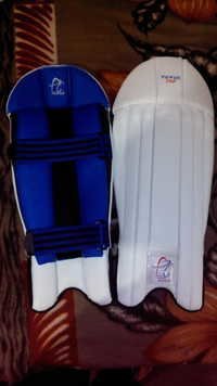 White Apg Cricket Wicket Keeping Pads Pawan Top