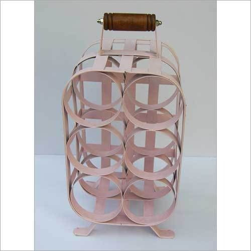 BEAUTIFUL LIGHT PINK WINE BOTTLE HOLDER STAND