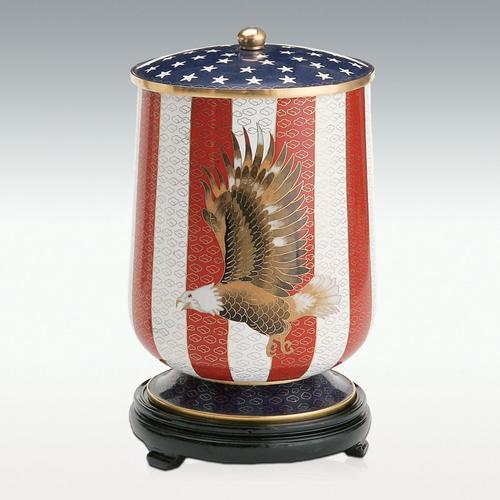 Flageagle Cloisonne cremation Urn