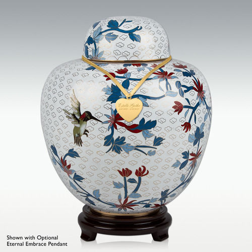 Humminbird  Cloisonne Cremation Urn