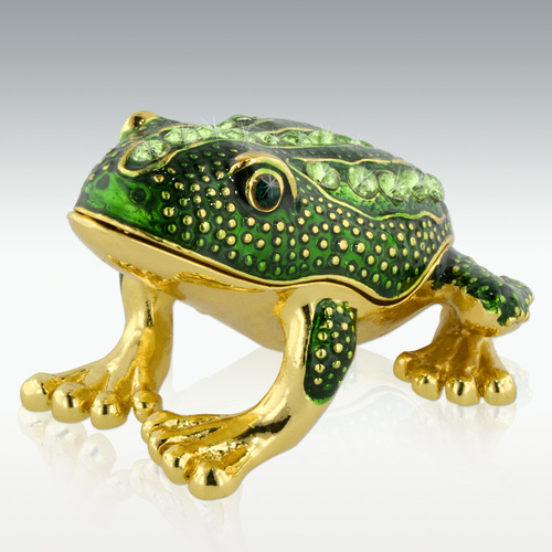 Frog Keepsake cloisonne cremation urn
