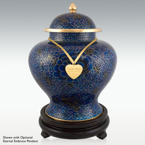 Royal Blossom Cloisonne cremation urn