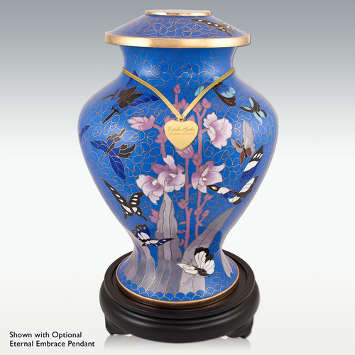 Butterfly Bliss Cloisonne cremation Urn