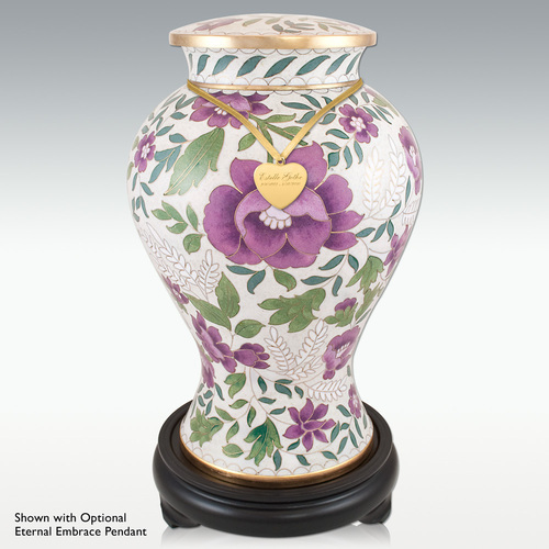 Peaceful Petals Cloisonne Cremation Urn 