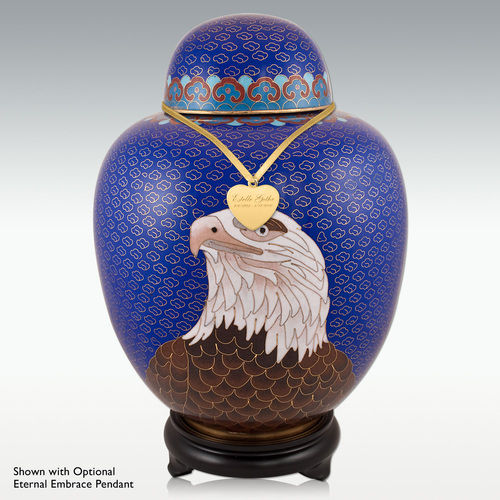 Eagle Cloisonne Cremation Urn