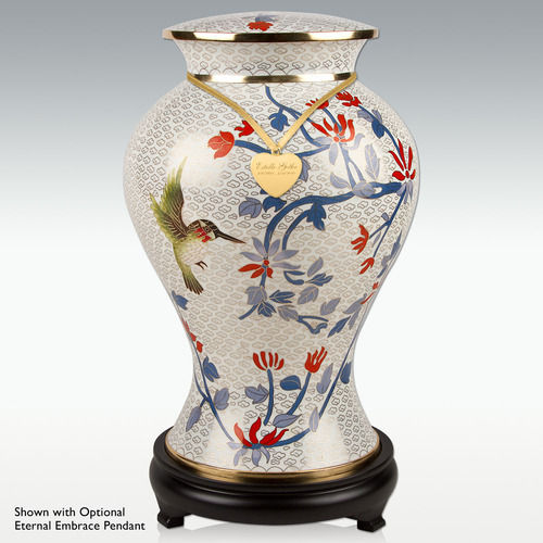 Extra Large Hummin Cloisonne Cremation Urn