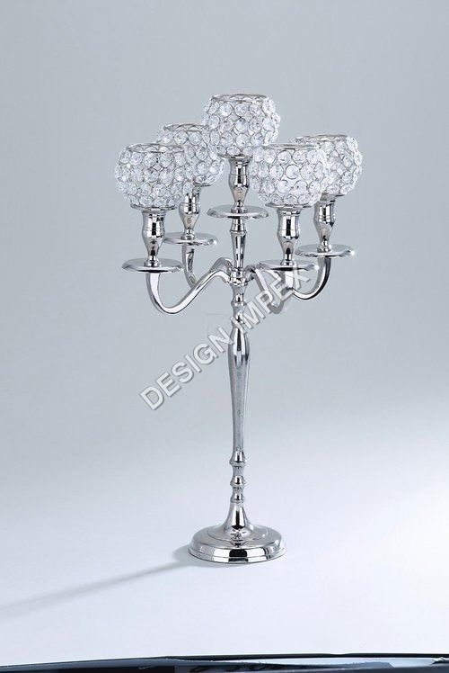 Crystal Globe Candle Stand