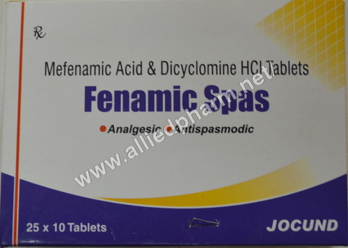 Mefenamic Acid & Dicyclomine HCL Tablets