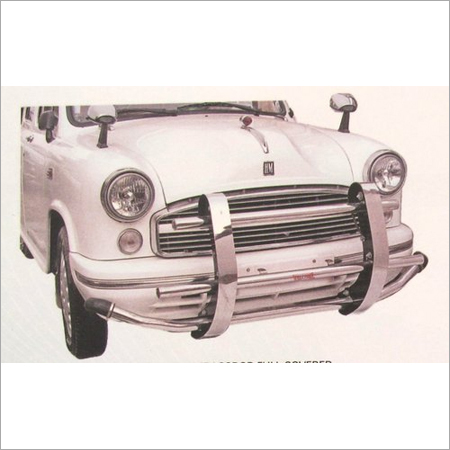 Rear Bumper Guard - Steel 100x50cm Chrome, Bolt-On Mounting, Impact Protection, Durable Design