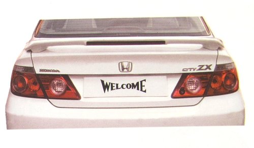 Honda City Rear Spoiler WRS-1007 - ABS Plastic, Glossy Black, Custom Fit | Aerodynamic Design, Lightweight, Easy Installation