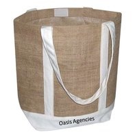 Jute Cotton Tape Handle Bag