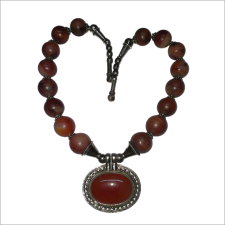 Cornellion Pendant Tribal Necklace