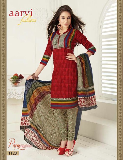 Cotton Printed Suits rang resham