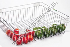 Stainless Steel Vegetable Basket - Variable Size, Polished Finish | Durable, Easy Cleaning, Rust Resistant, Strong Build, Stylish Design, Space Saving