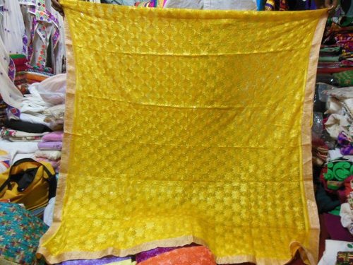 Chiffon with cippi phulkari dupattas