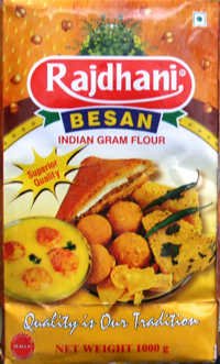 Rajdhani Besan - Gram Flour, 1000g Polypropylene Bag | Yellowish Orange, Authentic Taste, Fine Texture, Versatile Use, Pure Quality