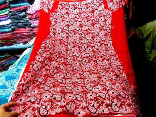Chikan Work Kurtis