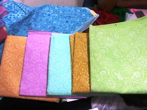 Cotton chiken work sarees 