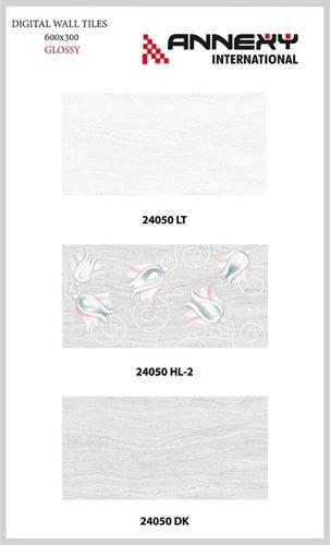 White Glossy Ceramic Tiles 300x600 mm