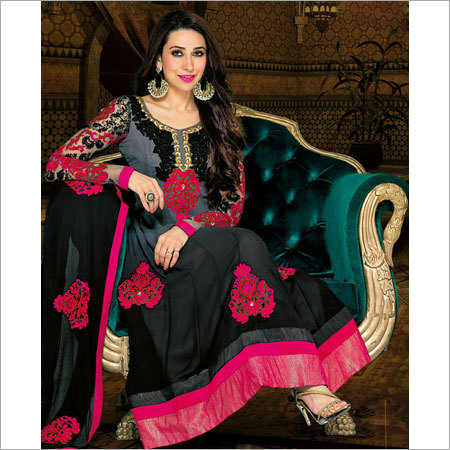 Black Churidar Kameez Set