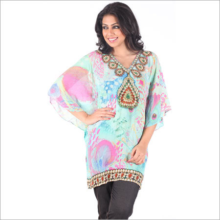 Printed Party Short Kaftan