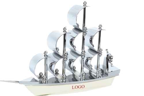 Brass Desktop Ship Showpiece Silver