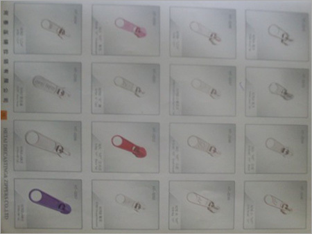 White Zipper Sliders