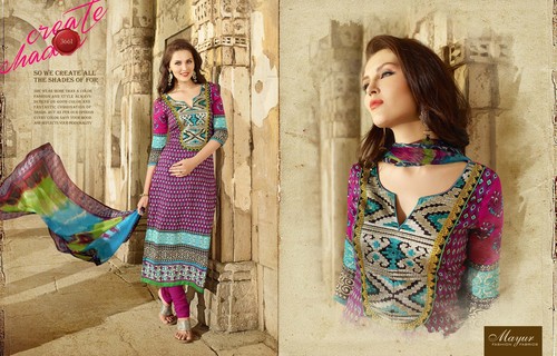 Designer Cotton Colour Suits
